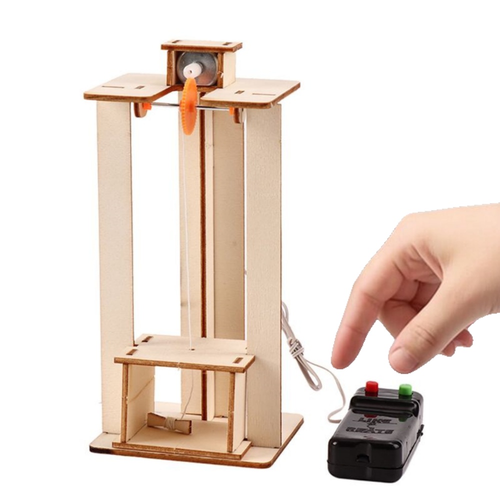 Science Diy Model - DIY Elektrisches Aufzug-Modell Puzzle-Spielzeug Wissenschafts-Experimentier-Set Kreative